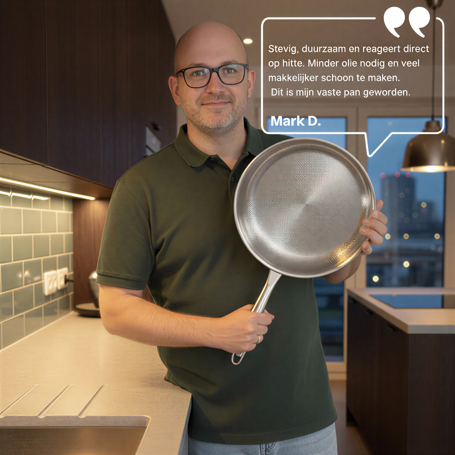 Titanium Gehamerde Pan Pro