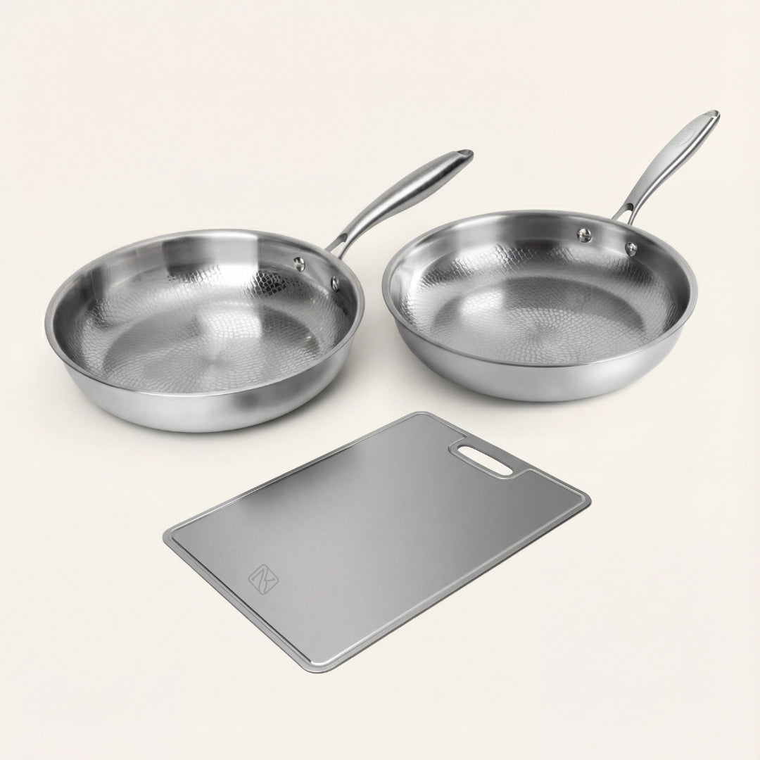 Titanium Gehamerde Pan Pro 1 + 2 GRATIS