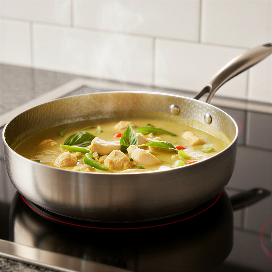 Titanium Gehamerde Diepe Pan Pro