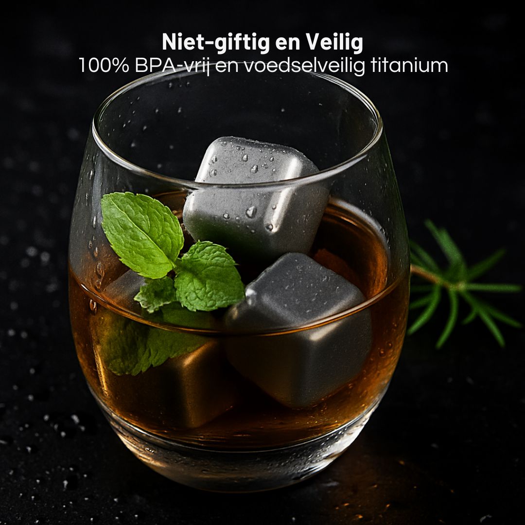Titanium ijsklontjes voor drankjes – Herbruikbaar | Nord Kitchen