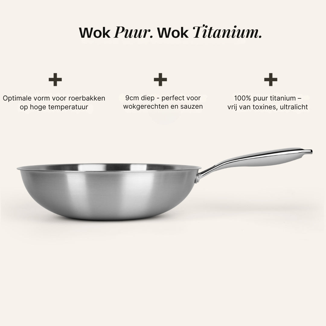 Titanium Gehamerde Kookgerei Set Pro