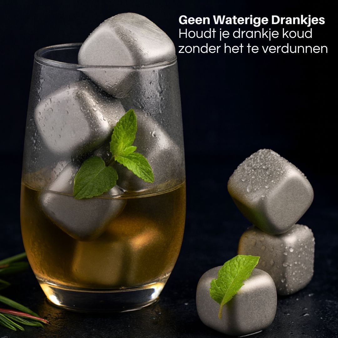Titanium ijsklontjes voor drankjes – Herbruikbaar | Nord Kitchen