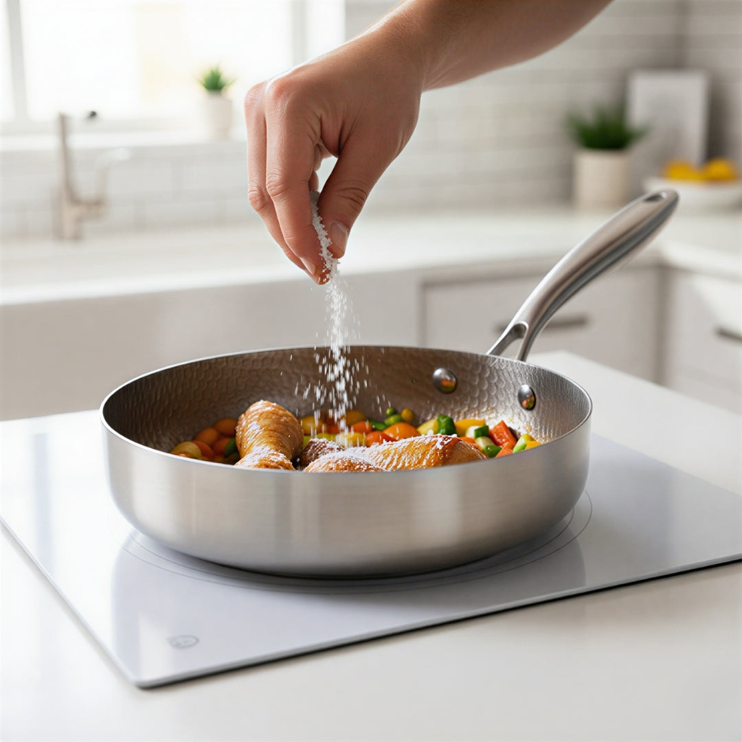 Titanium Gehamerde Diepe Pan Pro