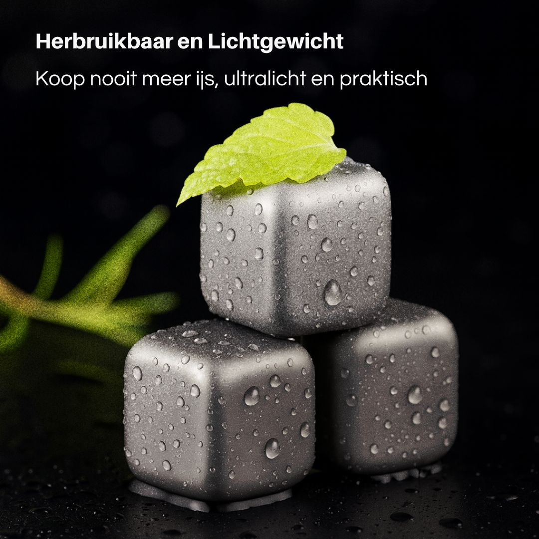 Titanium ijsklontjes voor drankjes – Herbruikbaar | Nord Kitchen