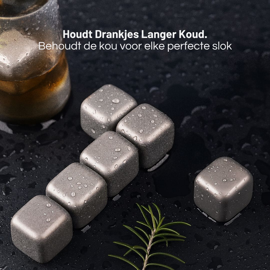 Titanium ijsklontjes voor drankjes – Herbruikbaar | Nord Kitchen