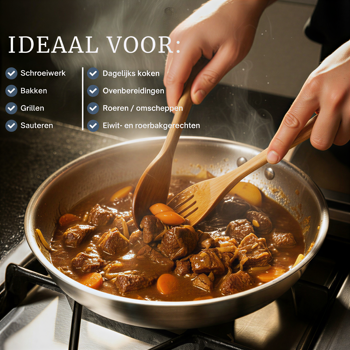 Titanium Gehamerde Pan Pro