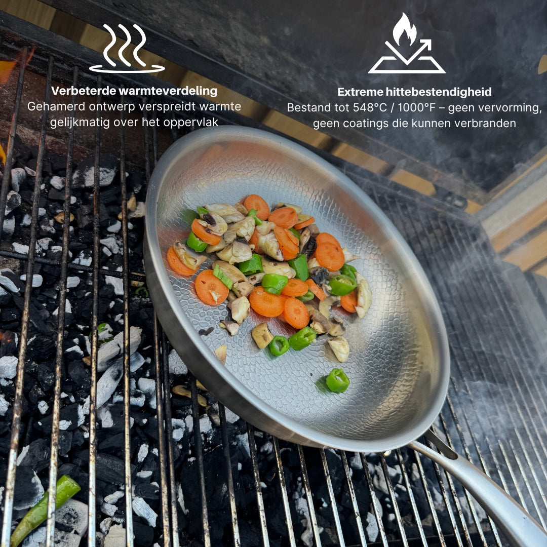 Titanium Gehamerde Pan Pro Duo Set