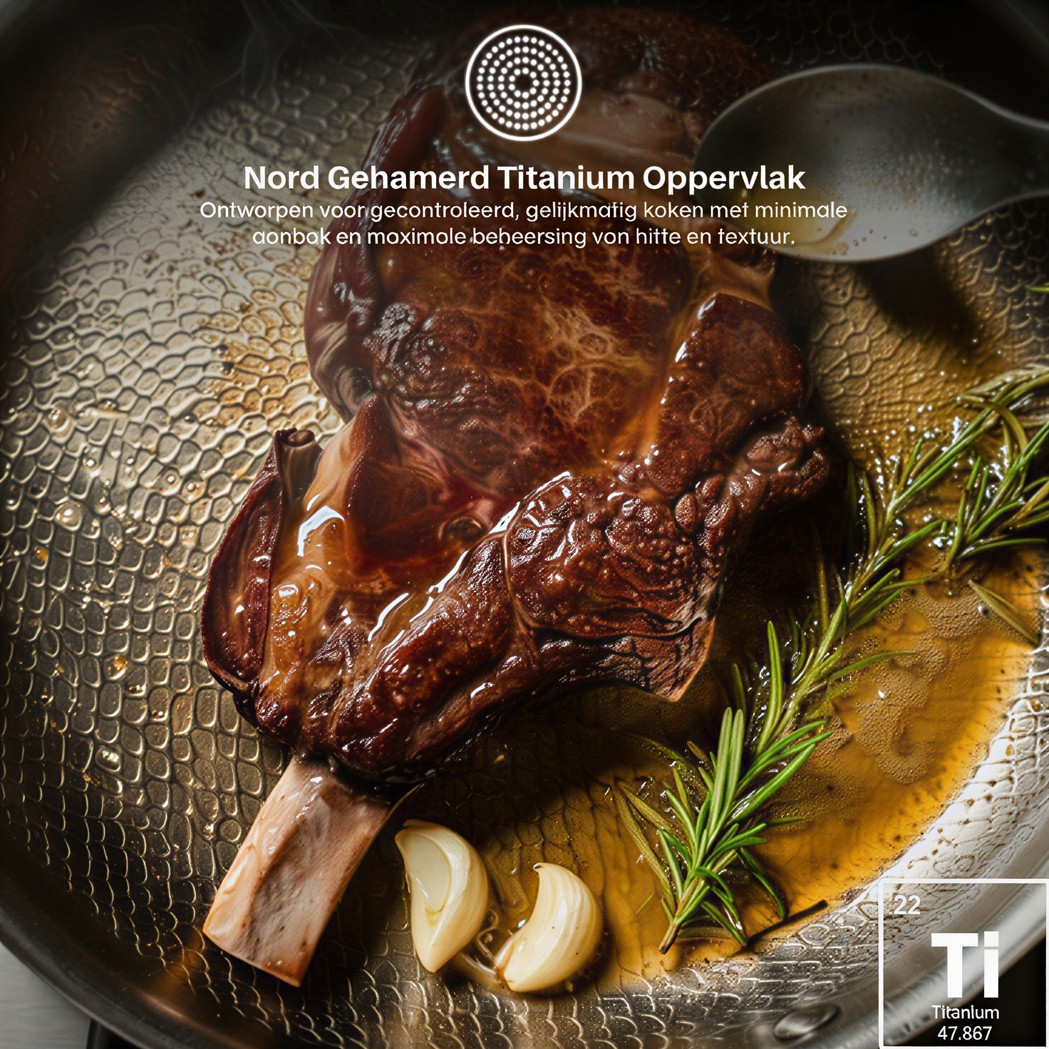 Titanium Gehamerde Pan Pro