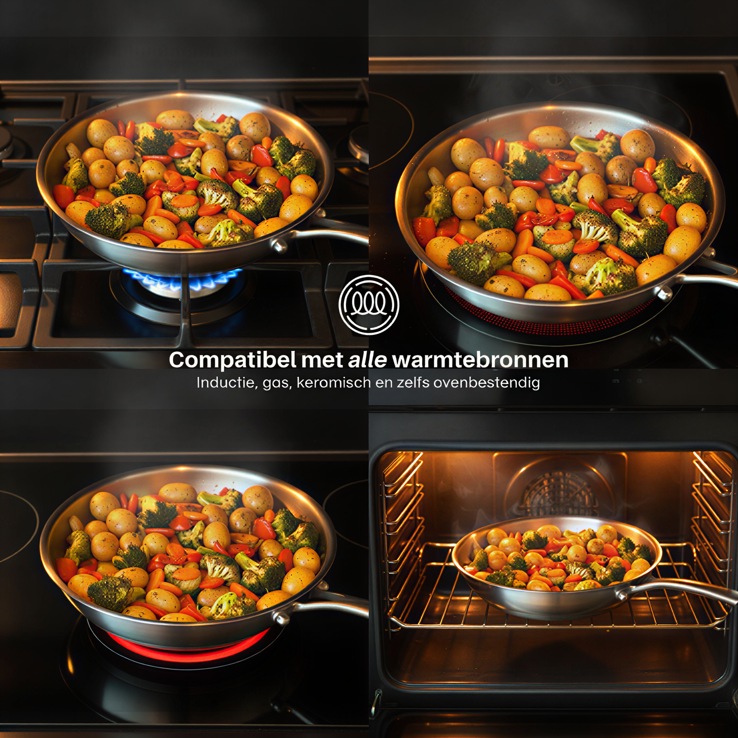 Titanium Gehamerde Pan Pro