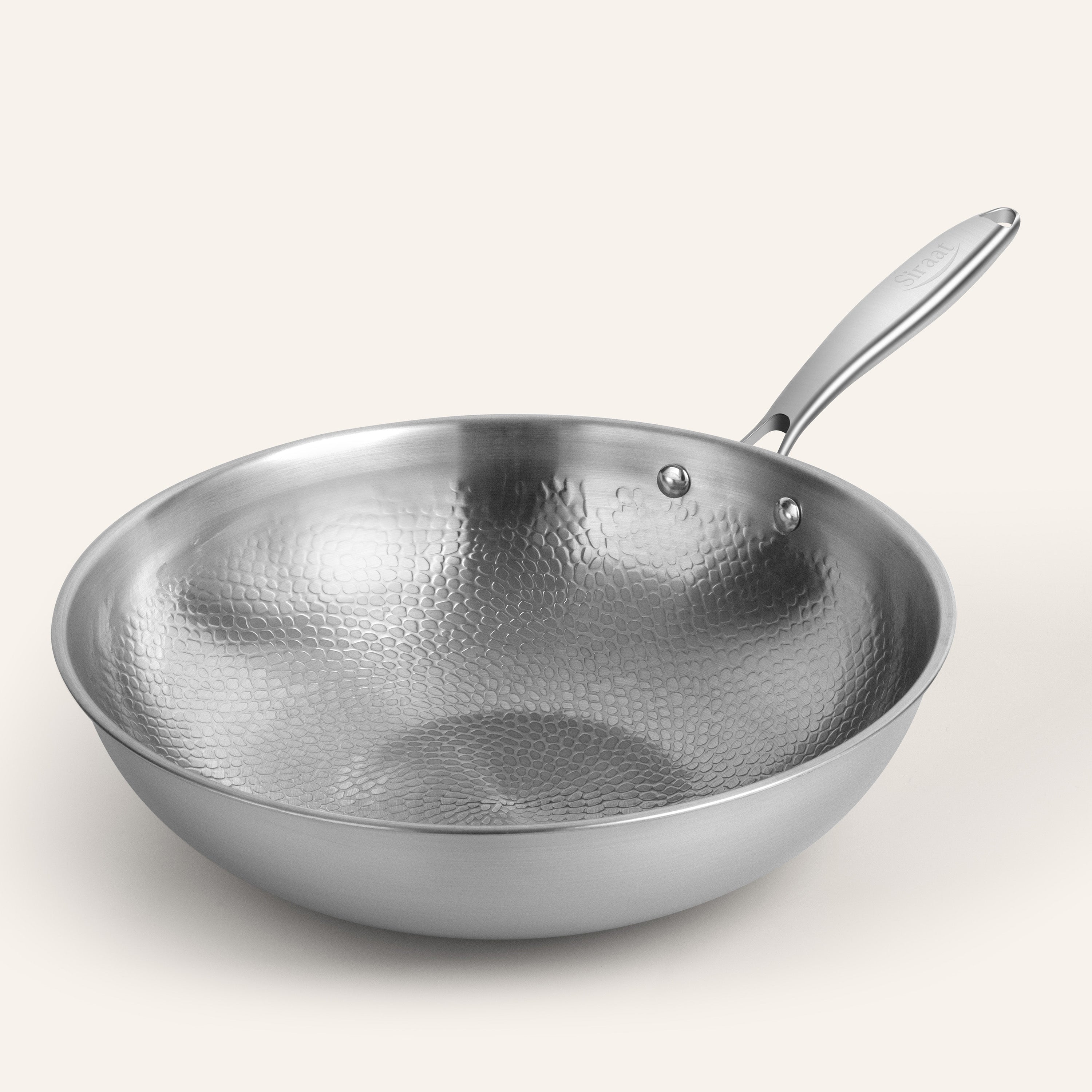 Titanium Gehamerde Wokpan Pro
